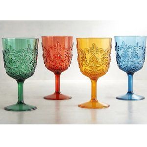 Pier 1 Imports Goblets Set of 4 - Acrylic Glasses